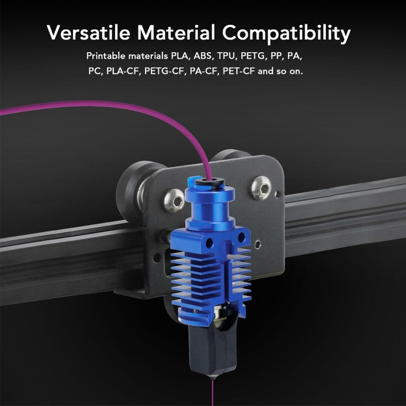 3D Printer Hot End Kit All Metal Integrated Hardened Steel 0.4mm Nozzle 1.75mm Filament 24V 60W Ceramic Heating Block Hotend For Ender 3 - Image 4