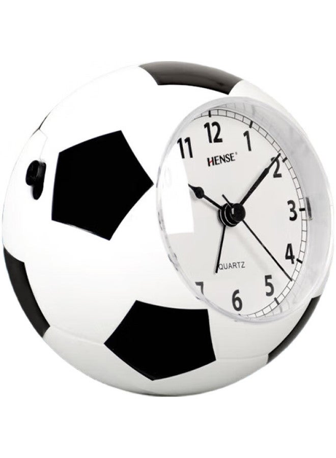 Hense Creative Soccer Alarm Clock, Children'S Alarm Watch, Boys' Student-Specific Wake-Up Device, Desktop Clock, Ha09 Black And White - Image 1