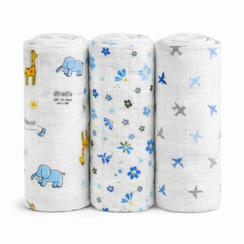 HANUSH 100% Muslin Cotton Baby Bath Towel – Double Layer Soft Newborn Bath Wrap, Organic Muslin Towel for Infants & Babies - Image 1