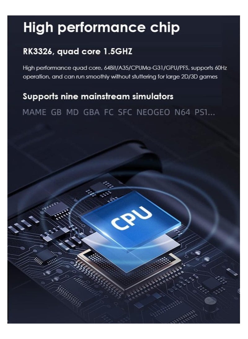 د 007 بلس وحدة ألعاب أركيد محمولة بشاشة HD مقاس 3.5 بوصة مع أكثر من 10000 لعبة - أخضر - Image 4