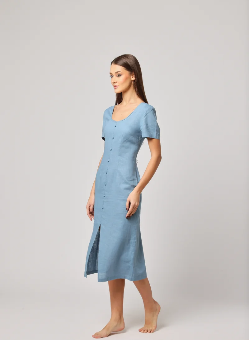 Ashita Fernandes Button Front Midi Dress