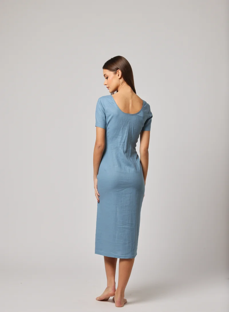 Ashita Fernandes Button Front Midi Dress