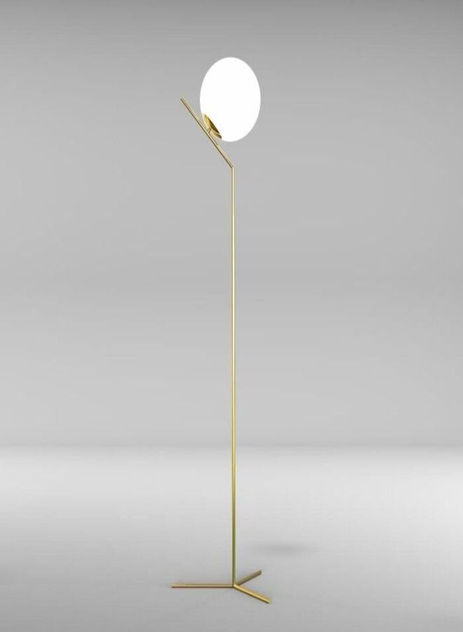 Modern long golden lampshade without bulb, height 160 cm  - Image 2
