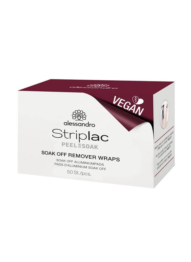 ALESSANDRO alessandro Striplac Peel or Soak Soak Off Remover Wraps, 50 pc - Wipes - Nail-polish-removers - Cruelty Free  - Image 1