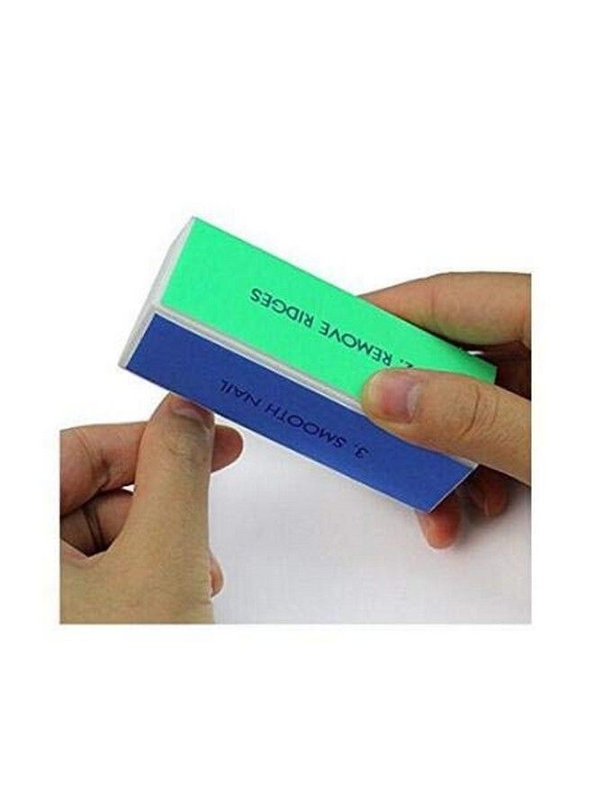 Quupy 4 Way Nail Buffer Block Filesmoothshinenail Polisher Sponge Emery Board Nail Art Care Buffing Buffer Mini Manicure Sanding Blocks Shine Pedicure Tool For Women Lady(Random Color10 Pcs) - Image 4