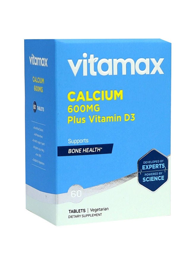 Vitamax Calcium 600MG + Vitamin D3 400IU Tab 60's - Image 1