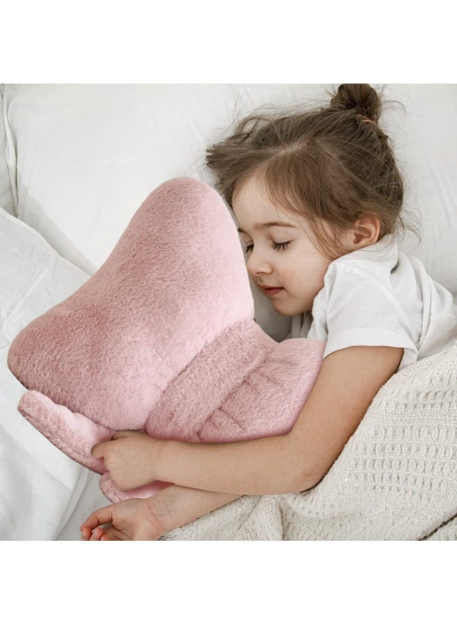 سيوسي Pink Bow Pillow, Super Soft Plush Cushion with Bowknot Design, Decorative Throw Pillow for Living Room, Bedroom, Sofa, Couch, Farmhouse Decor, Girls Room Aesthetics (Light Pink, 2-Pack) - Image 3