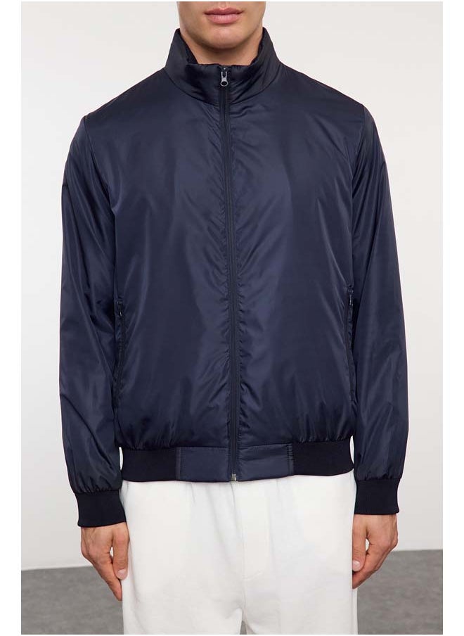 trendyol Navy Blue Regular Fit Seasonal Jacket Windbreaker Coat TMNAW25MO00027  - Image 3