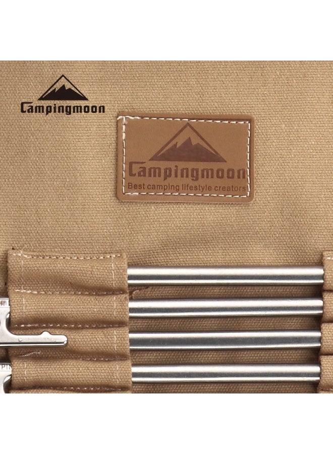 Campingmoon Ground Stake Bag For Tent And Tarp, Thickened Canvas Portable Camping Storage Bag, B-126 Small Ground Stake Bag - Image 3