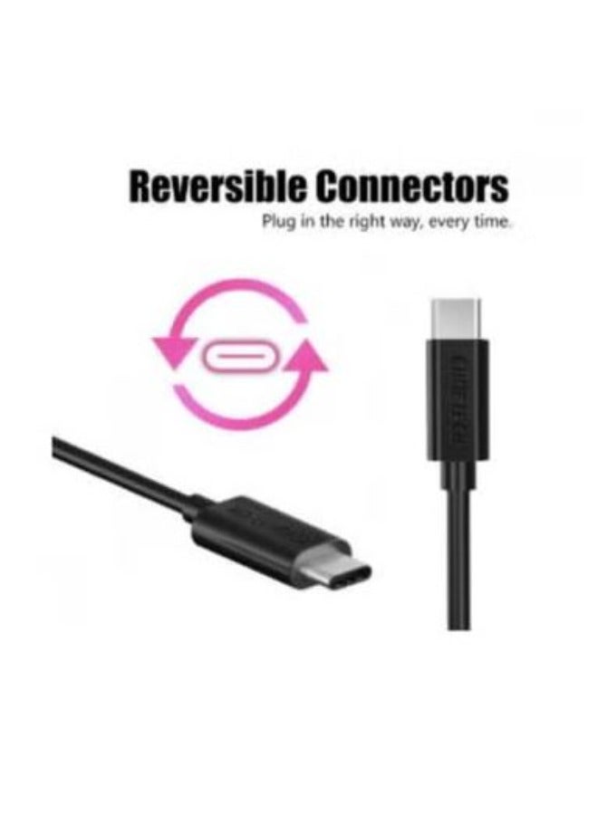 CHOETECH Type-C To Type-C Cable 1m, CC0002 – Black - Image 3