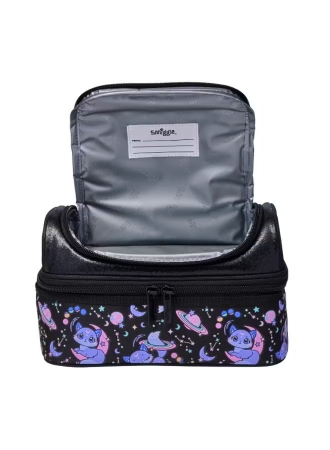 Smiggle Starry Cat Pattern Kids Insulated Lunch Bag, Double Layer Portable Lunch Tote For School Use - Image 2
