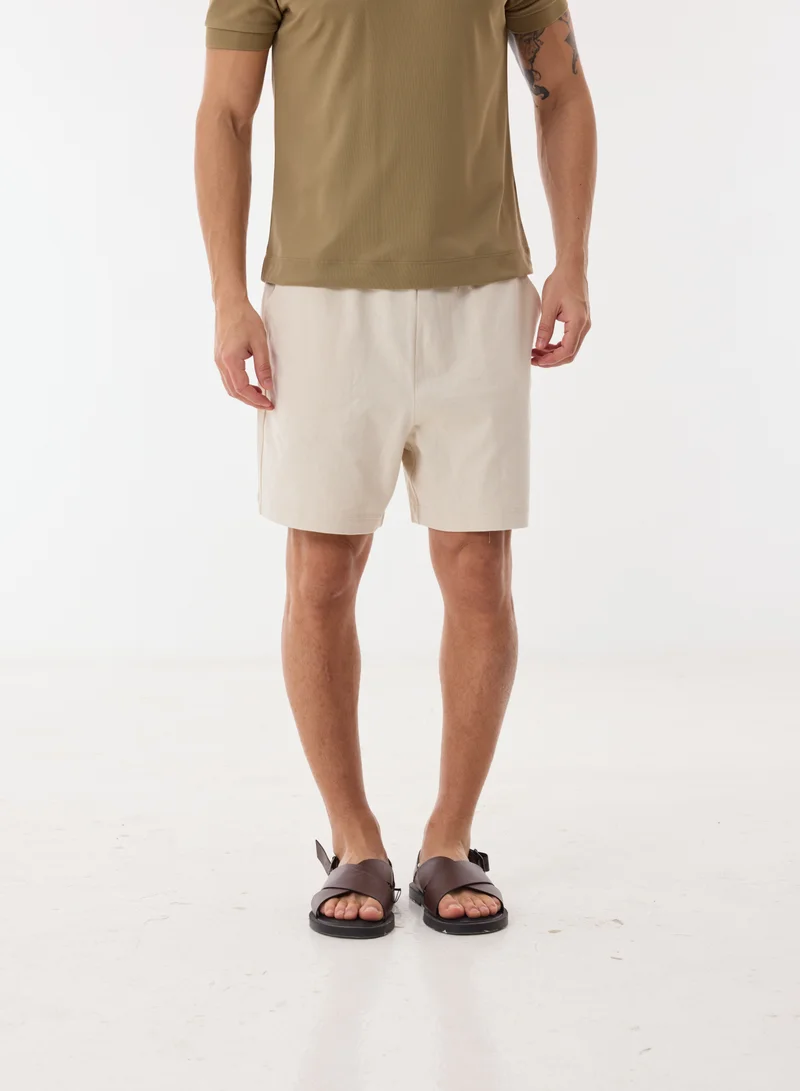 أشيتا فرنانديز Caden Men’s White Cotton Blend Shorts – Relaxed Fit Knee Length Lightweight Casual Wear