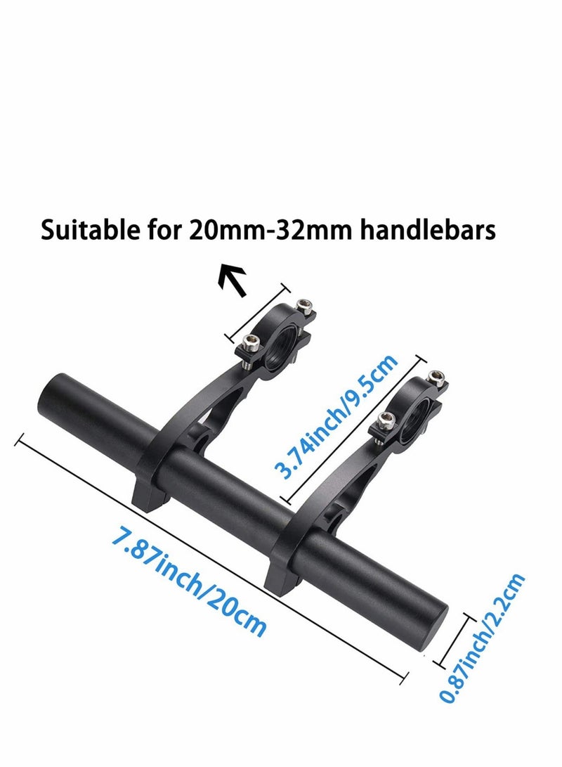 SOLARAE Bicycle Double Handlebars Extender Extension,Aluminum Alloy Super Long Bike Bracket Accessories,for Bike Mounts,Bicycle Extender Bars,for 22mm-32mm Bars Caliber - Image 3