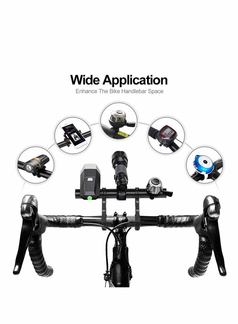 SOLARAE Bicycle Double Handlebars Extender Extension,Aluminum Alloy Super Long Bike Bracket Accessories,for Bike Mounts,Bicycle Extender Bars,for 22mm-32mm Bars Caliber - Image 4