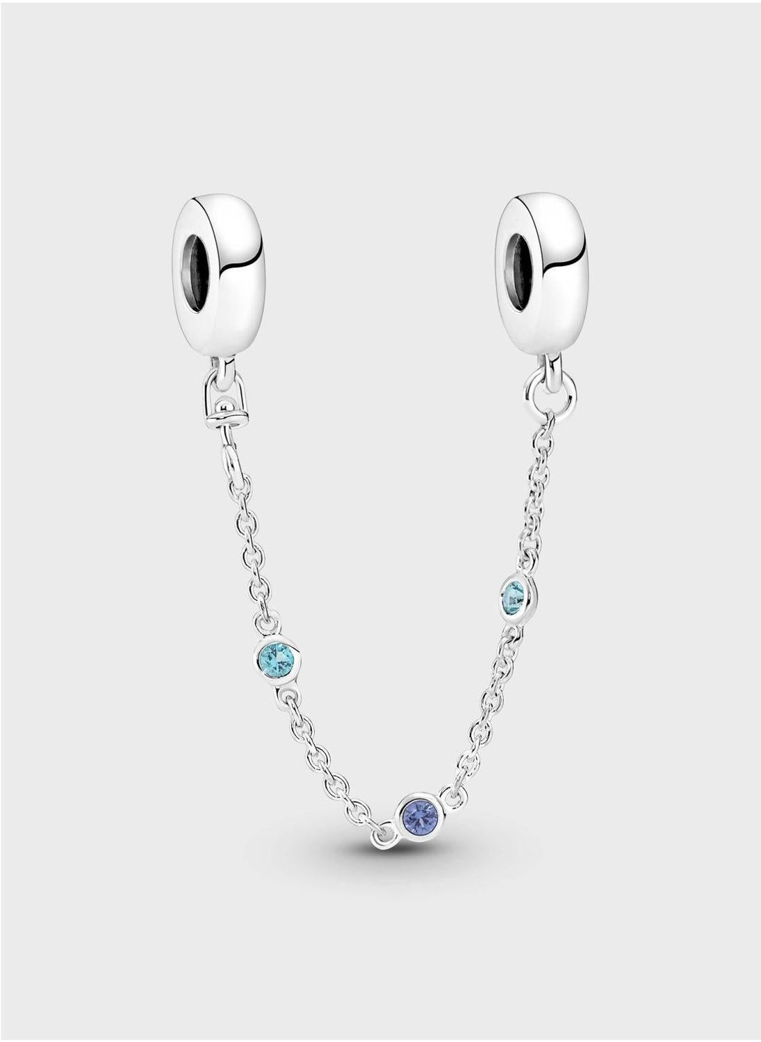 PANDORA Triple Blue Stone Safety Chain Best Price Qatar Doha
