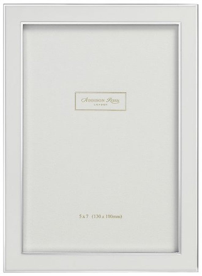 Addison Ross, Contemporary Photo Frame, 5x7, White Enamel, 5 x 7 Inches