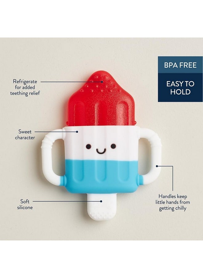 Itzy Ritzy Itzy Ritzy Cold Water-Filled Teether - Itzy Cool Baby Teether with Easy-Grip Silicone Handles & Removable, Textured Chew Toy for Infants & Toddlers (Hero Pop)  - Image 2