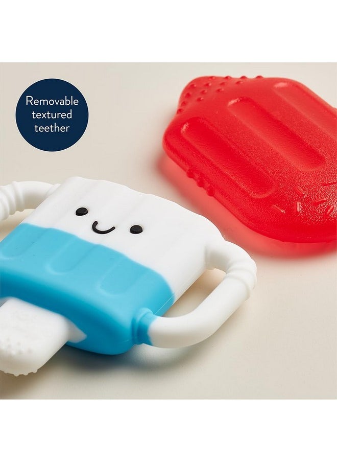 Itzy Ritzy Itzy Ritzy Cold Water-Filled Teether - Itzy Cool Baby Teether with Easy-Grip Silicone Handles & Removable, Textured Chew Toy for Infants & Toddlers (Hero Pop)  - Image 3