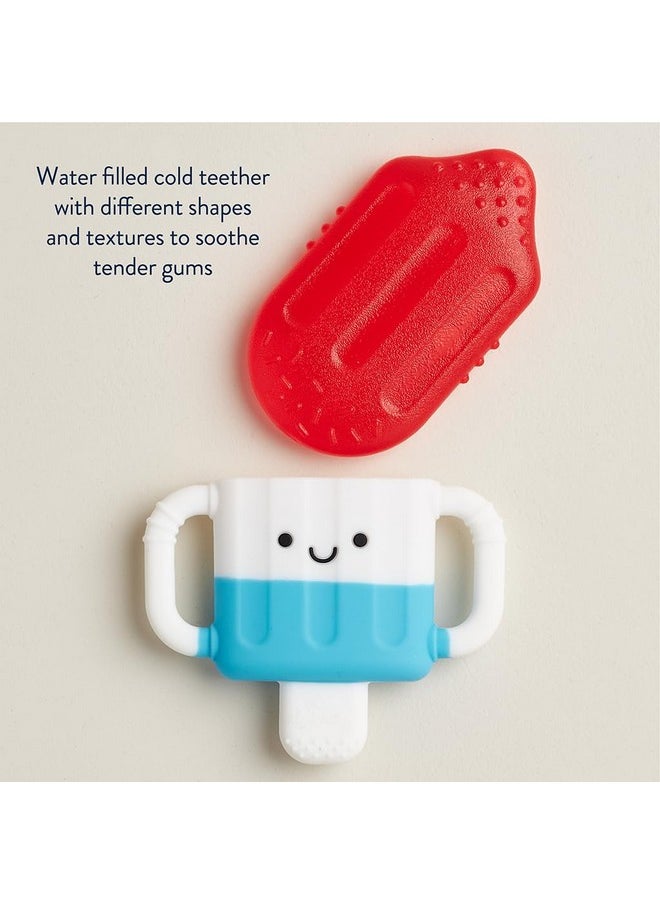 Itzy Ritzy Itzy Ritzy Cold Water-Filled Teether - Itzy Cool Baby Teether with Easy-Grip Silicone Handles & Removable, Textured Chew Toy for Infants & Toddlers (Hero Pop)  - Image 4