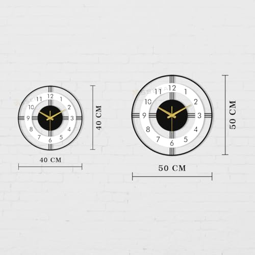 vissera Designer Metal Wall Clock for Living Room | Latest Antique Stylish Fancy Decorative Big Size Wall Watch for Bedroom, Office, Kitchen, Dining, Hall and Décor - Image 4