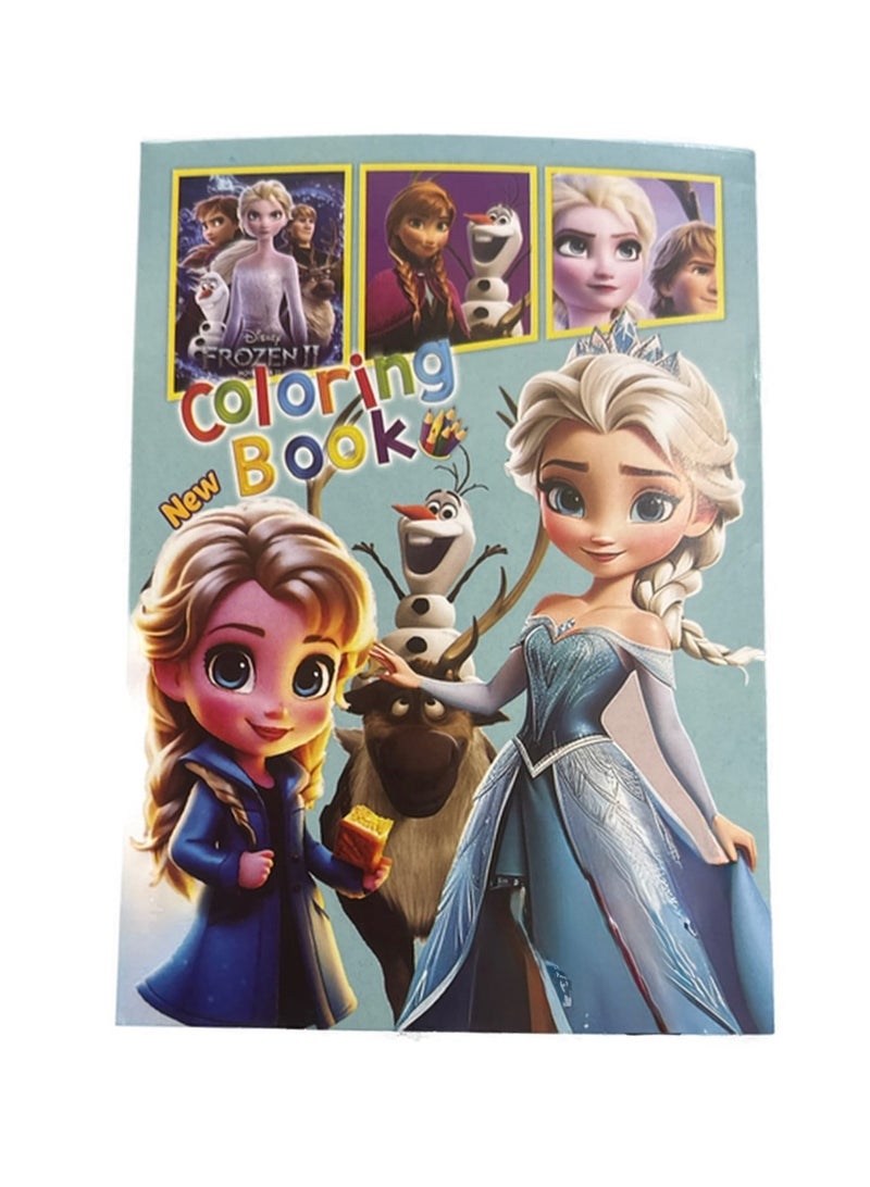 Frozen Coloring Book - Elsa Themed Coloring Book for Kids -  Themed Coloring Book Suitable for Teaching Coloring and Drawing Skills 