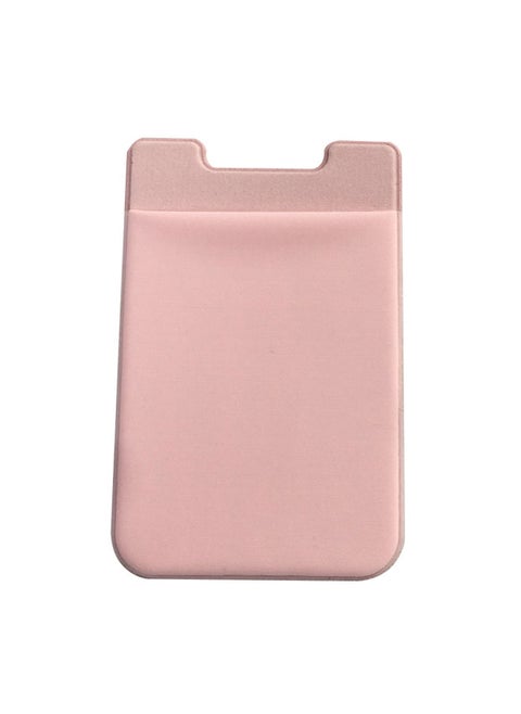 Manufacturers Lycra Mobile Phone Back Card Case Mobile Wallet Credit Card Case Digital Mobile Phone Periphery-Color:Pink