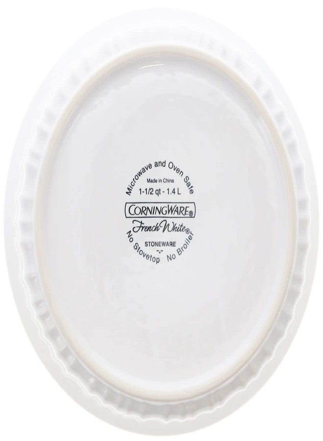 CorningWare FS5 1.5qt/1.4L Round French White Casserole Dish - Image 3