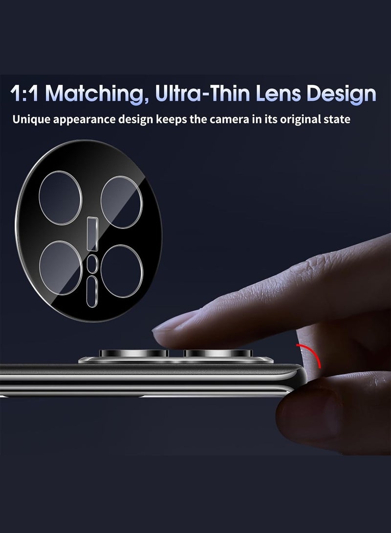 Wtech Honor Magic8 Pro 5G 2025 HD Back Camera Lens Protector Tempered Glass (MLHCCR) - Clear/Black - Image 2