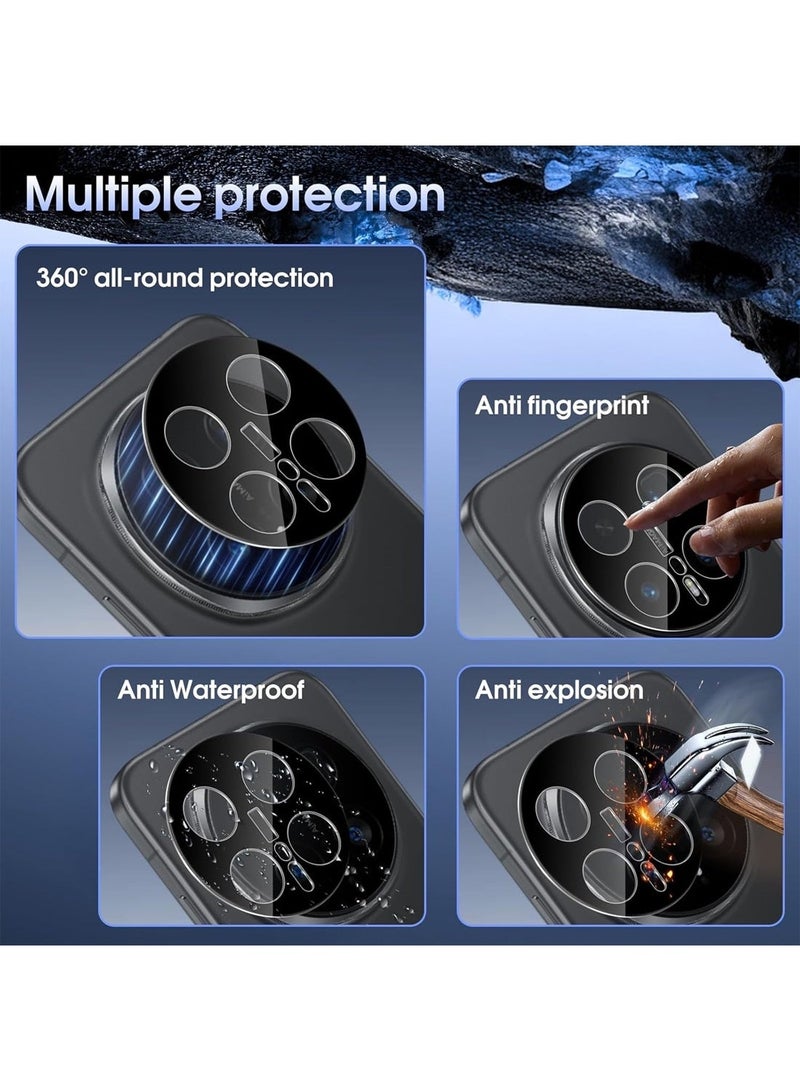 Wtech Honor Magic8 Pro 5G 2025 HD Back Camera Lens Protector Tempered Glass (MLHCCR) - Clear/Black - Image 5
