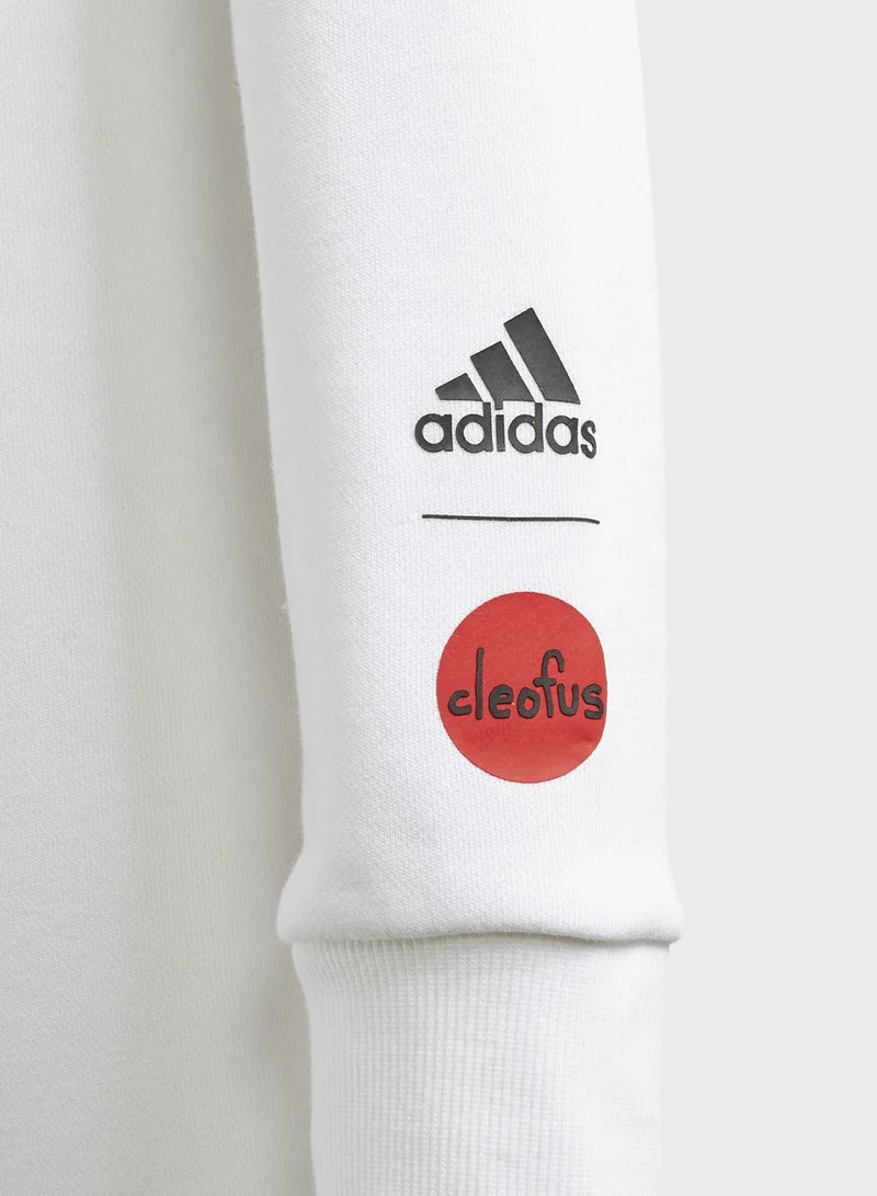 adidas فستان بياقة هودي