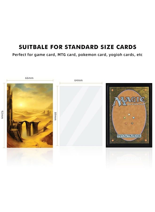 Katomula 100 MTG Card Sleeves with 100 Inner Sleeve, Textured Back Art Sleeves, Fit Standard Size Cards - Plains - Image 2