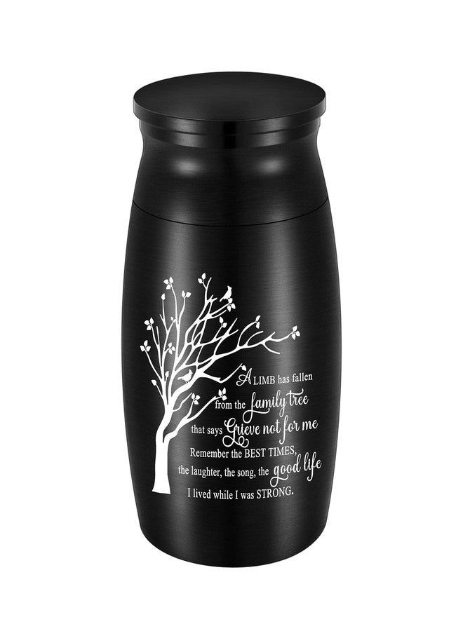 abooxiu 3 Inch Small Aluminum Mini Urn for Ashes - Tree of Life Design - Keepsake for Human Ashes Memorial Holder - Image 1