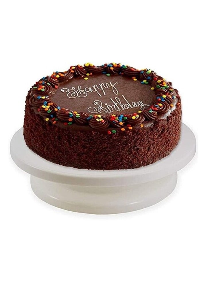 AtrauX Plastic Cake Turntable, Revolving Cake Stand, Rotating Anti-skid Round Cake Decorating Rotary Table Plate DIY Baking Tool  - Image 3