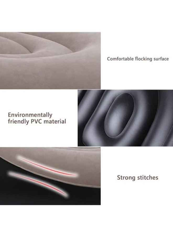 Executive LLC - 2 in 1 Leisure Inflatable Sofa Set Folding Portable Inflatable Lazy Flocked Recliner with Footrest Perfect for Pop Up Indoor and Outdoor Balcony Backyard Camping Picnic - Image 1