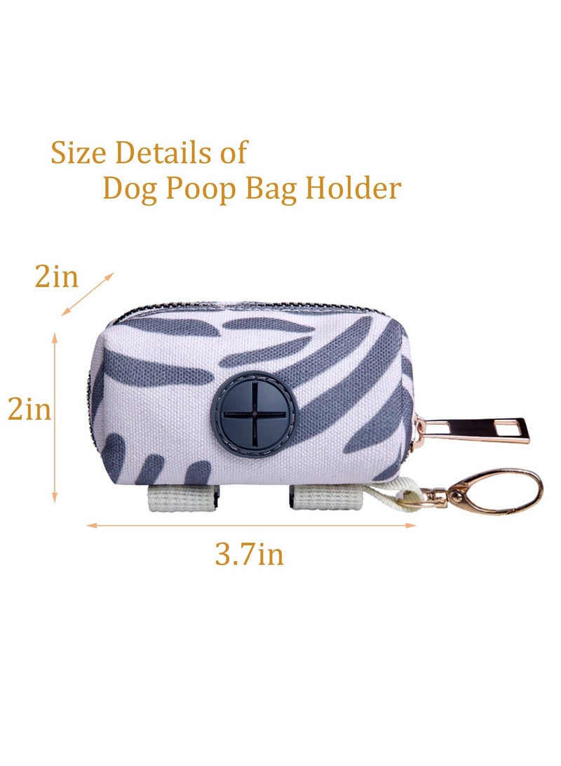 Excefore Pet Waste Bag Dispenser Dog Bag Holder with Zippered Small Portable Dog Bag Organizer Pouches with Hook for Leash, Great Accessory for Walking Running with Pet Dogs, 2 Pack - Image 3