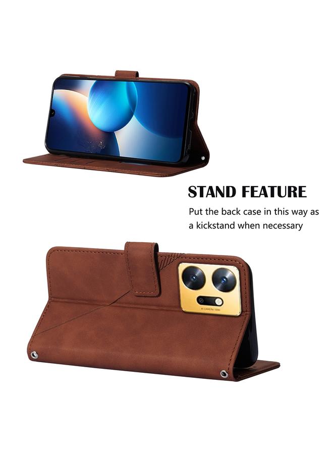 زبون جراب لهاتف Infinix Zero 20 / X6821، جراب هاتف جلدي قابل للطي منقوش ثلاثي الأبعاد - Image 5