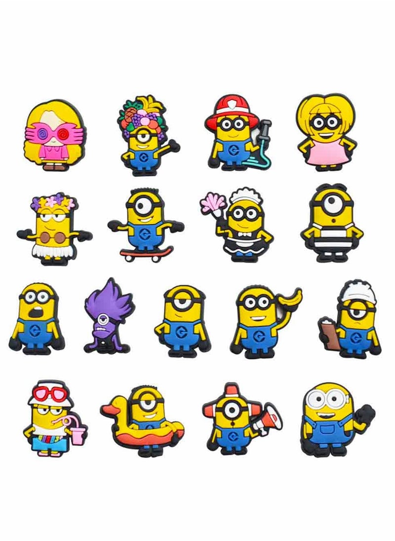 Excefore Shoe Charms for Crocs 17 Pcs Cartoon Croc Accessories Decoration for Crocs Shoes ​PVC Charms Bracelet Wristband for Men Women Kids Girl Boy  - Image 1