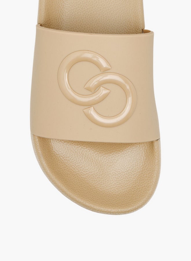 Celeste Women's Logo Embossed Slip-On Slides - Image 3
