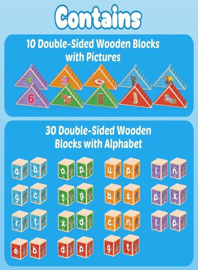 Edulok CVC Word Games, Phonics Game for Kids, Spelling Games, Preschool Learning Activities, Building Blocks for Toddlers, Learn to Read, English Learning Tools, Kindergarten Classroom Must Haves - Image 3