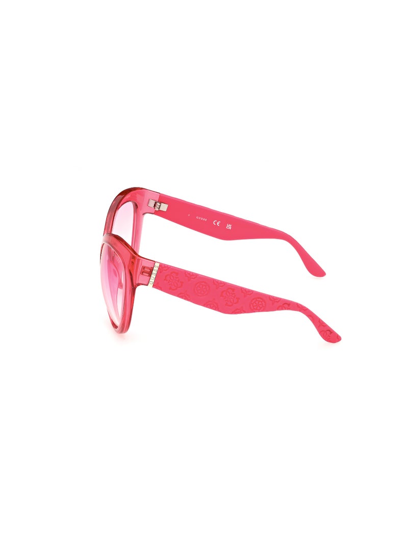 GUESS Women's Mirrored Butterfly Shape Plastic Sunglasses GU0013072U61 - Lens Size: 61 Mm - Shiny Pink - Image 5