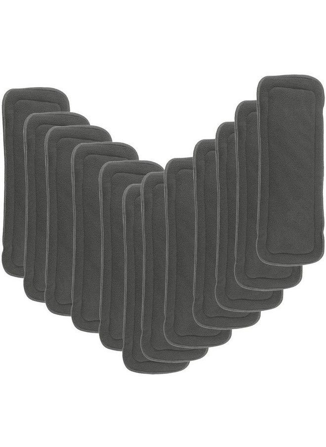 DOMENICO World Kids Diaper Inserts Reusable (Pack Of 12) Baby Washable Cloth Diaper Nappies Wetfree Inserts For Babies (5 Layer Insert Pad For Cloth Diapers)Black  - Image 1