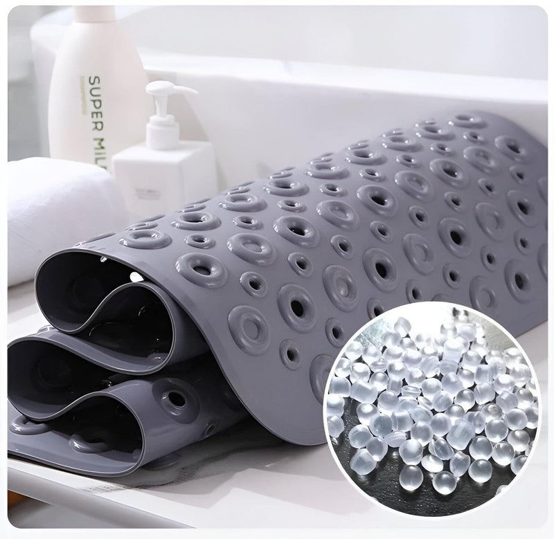 Rectangular Bath Mat for Home Use, Ideal for Bedroom Shower, Non-Slip Bath Mat with Soft Silicone Material,Size:35 * 70cm - Image 1