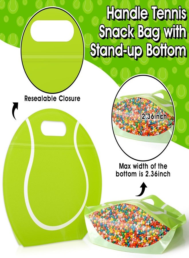 AKAIXI 24pcs Tennis Gift Bags with Handles Reusable Sealed Stand-Up Snack Bags, Tennis Themed Party Favors Birthday Supplies for Team Practice/Game Day, Gifts for Tennis Lovers, Players, Coaches - Image 3