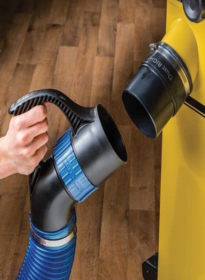 روكلر منافذ أدوات Dust Right مقاس 4 بوصات (عبوة من قطعتين) - المنفذ مناسب لخرطوم جمع الغبار مقاس 4 بوصات - خرطوم بلاستيكي صغير - تتضمن تجهيزات جمع الغبار منفذين ومشبكين معدنيين للخرطوم - Image 3