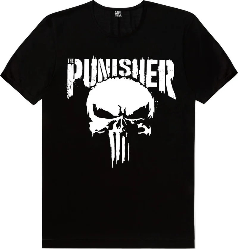 روك اند رول Punisher Black Short Sleeve Unisex Kids T-Shirt