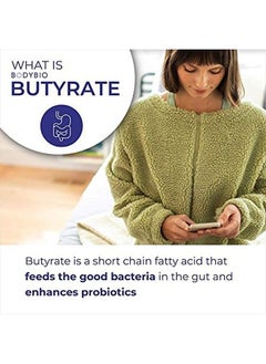 BodyBio Butyrate with Calcium & Magnesium - Supports Healthy Digestion, Gut & Microbiome - Leaky Gut Repair - Control Bloating - Fuel for Healthy Gut - 100 Capsules  - Image 3