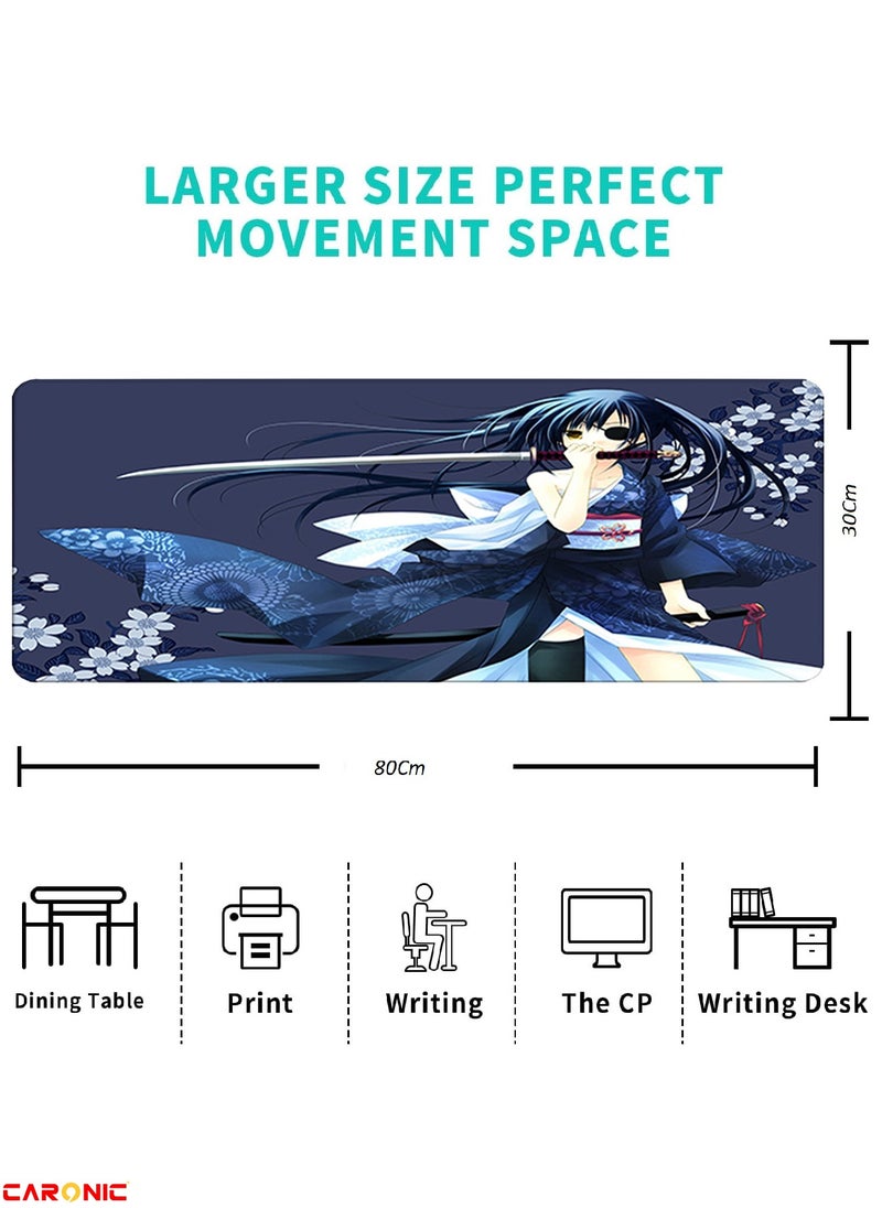 CARONIC - Large Gaming Mouse Pad with Superior Micro Weave Cloth Extended Desk Mousepad with Stitched Edges Non-Slip Base Water Resist Keyboard Pad For Gamer And Office Home Carl M1511 - Image 1