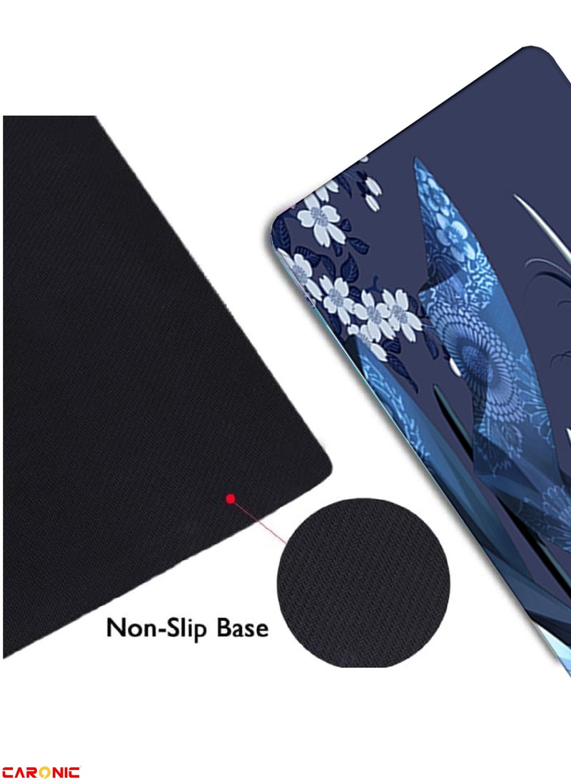 CARONIC - Large Gaming Mouse Pad with Superior Micro Weave Cloth Extended Desk Mousepad with Stitched Edges Non-Slip Base Water Resist Keyboard Pad For Gamer And Office Home Carl M1511 - Image 1