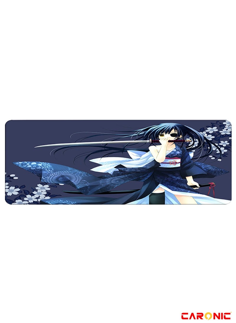 CARONIC Large Gaming Mouse Pad with Superior Micro Weave Cloth Extended Desk Mousepad with Stitched Edges Non-Slip Base Water Resist Keyboard Pad For Gamer And Office Home Carl M1511  - Image 1