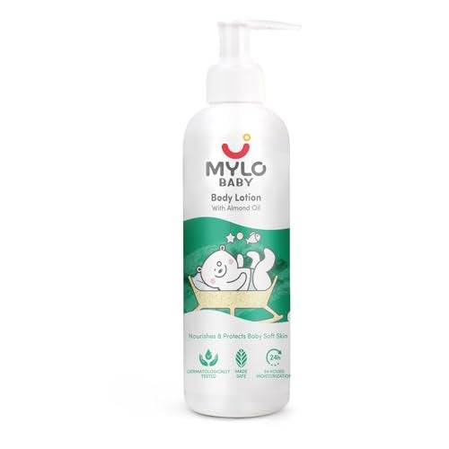Mylo Baby Body Lotion 200ml | 24H Moisturization | Soothes Dry & Sensitive Skin | Gentle for Baby’s Delicate Skin | Dermatologically Tested (Pack of 1) - Image 1